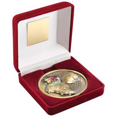 JR1-TY19A Football Medal in Red Medal Box